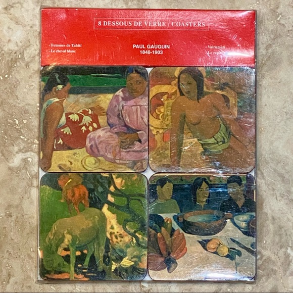 🆕 Louvre Museum Paul Gaugin 8-pk Coasters - Picture 1 of 3